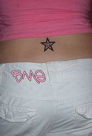 tato belakang pentagram wanita tatu