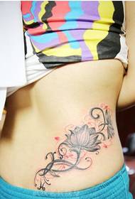 bella vita bella bella immagine del tatuaggio della vite di loto