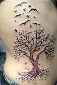 Tatuagem da árvore da cintura da esperança verde