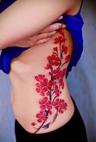 waist bright floral tattoo