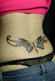 ligaw na baywang butterfly totem tattoo