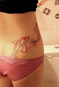 beauty waist beautiful squid tattoo