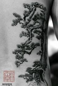 modello di tatuaggio di pino in vita