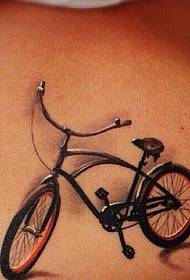 modello di tatuaggio bicicletta creativa in vita
