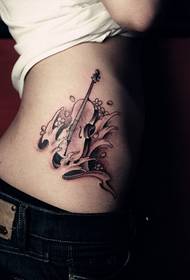 modèle exquis de tatouage de violoncelle invincible