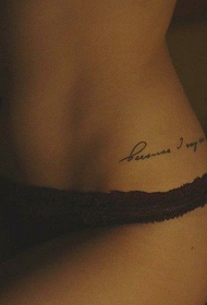cintura sexy semplice è bella tatuaggio di lettera inglese