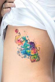 modello del tatuaggio dell'elefante della vita delle ragazze