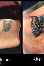 modèle de tatouage oiseau tatoué taille