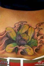 klasični prekrasni uzorak tetovaže lotosa