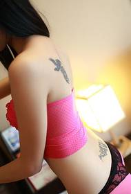 sexy beauty back phoenix tattoo