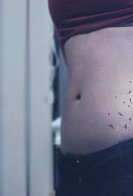 modello tatuaggio piuma vita