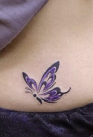 prostituee middellyf kleur vlinder tatoeëring