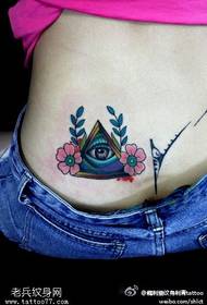 очи бодлив цвят красив Божий модел на татуировка на очите