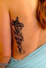 waist birdcage ຮູບແບບ tattoo totem
