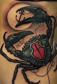 kant taille persoonlijkheid krab tattoo patroon