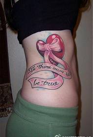 Bočni struk boje ljubavi luk tetovaža lik