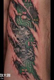 taille machine tattoo patroon