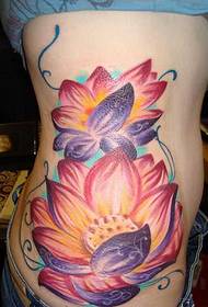 ljepota struk super velika predivna slika lotos tetovaža uzorak slika