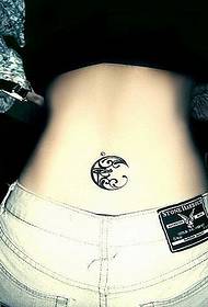 sexy Schéinheets Taille Mond Tattoo Muster