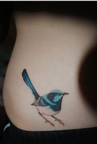 szépség derék divat szép színű madár tetoválás mintás képet