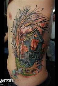modello del tatuaggio della casa di vita