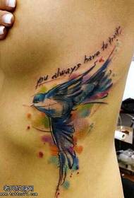 modello di tatuaggio uccello inchiostro vita