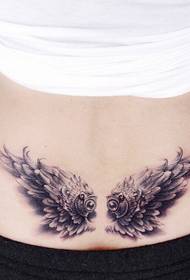 ženské pasu krídla tetovanie vzor