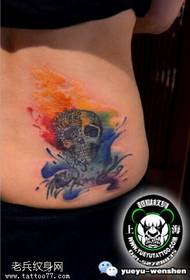 patrón de tatuaxe de calavera de cintura de cintura