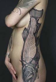 disegno del tatuaggio halibut in vita