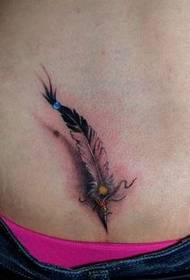 dekliški pas Lep videz tatoo perja