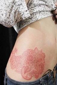 Гарний червоний малюнок татуювання ванілі Дакван