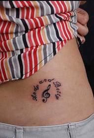 женски половината мода убава текстуална белешка шема на тетоважа слика