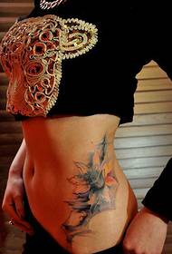 Modo di bellezza astratta Lotus Cintura Tattoo