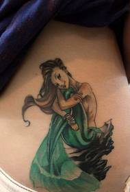 tattooê mermaidek tarî ya tîrêjê