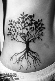 Bel klasik küçük totem ağacı dövme deseni