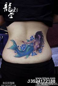 Classic Mermaid Tattoo Pattern