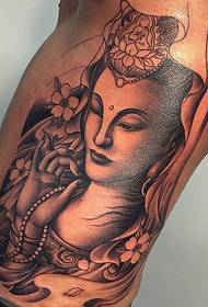 model de tatuaj Buddha cu aspect bun