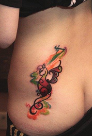 prostituerad midja är ett snyggt tatueringsmönster för totemkatt