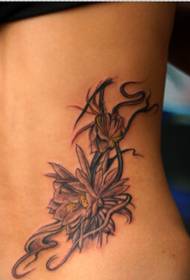 juosmens klasikinės mados gražių trijų matmenų gėlių tatuiruotės modelio paveikslėlis