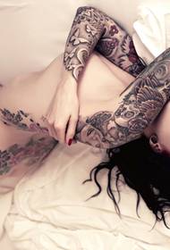 мода женщины цветок рука татуировки