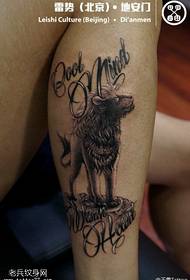 patró de tatuatge de lleó de prestigi