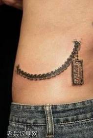 waist beautiful trend chain tattoo pattern