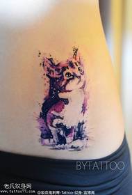 waist watercolor cat tattoo tattoo
