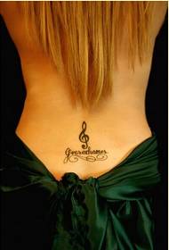 immagine del tatuaggio della lettera della nota del totem di bell'aspetto della vita delle ragazze