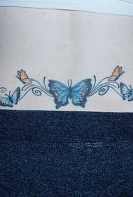 tarian rama-rama tatu 69191-pinggang tato gambar burung merak cantik