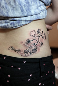 estrellas tótem de cintura de belleza y tatuajes ingleses