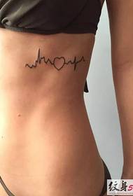 patrón de tatuaxe de ritmo lumbar