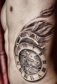 personalized clock clock waist tattoo pattern Daquan