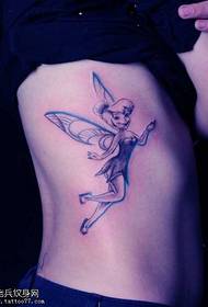 Modello di tatuaggio moda fata fiore vita