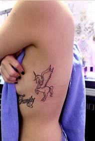 image de modèle de tatouage licorne fashion fashion côté femme